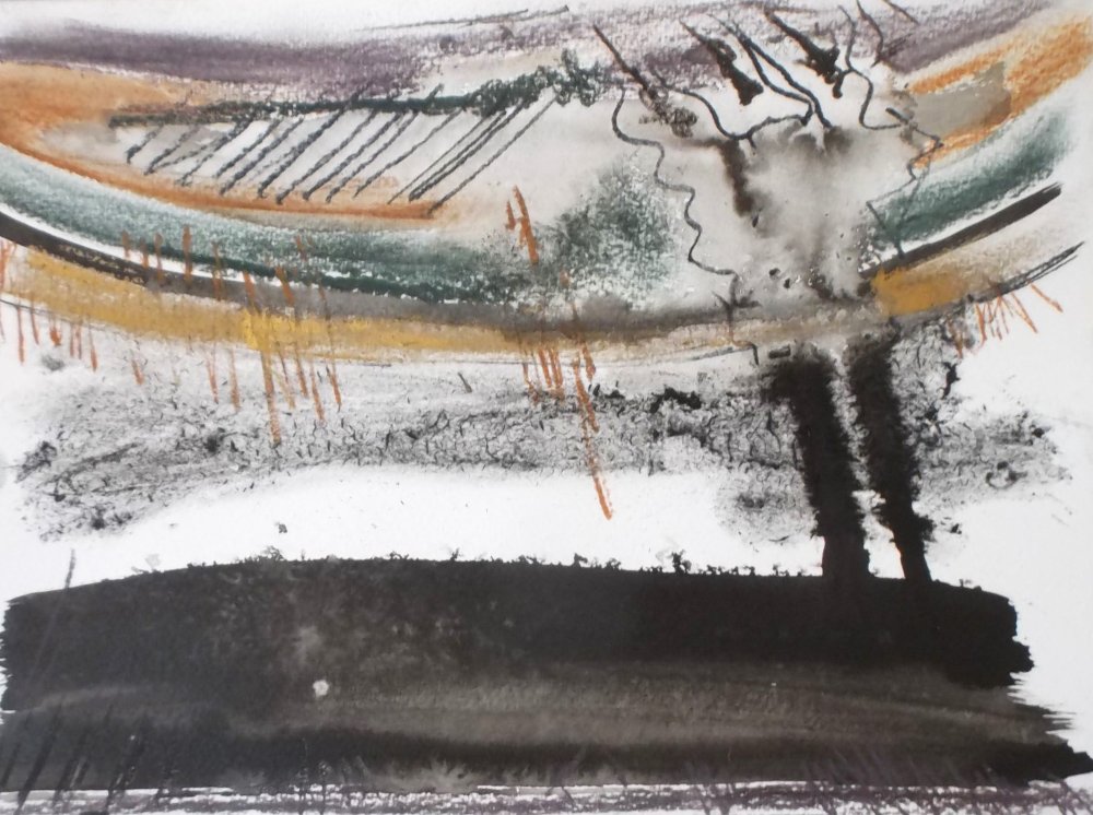 Llyn y Fan Fach, painting by Ursula Frank